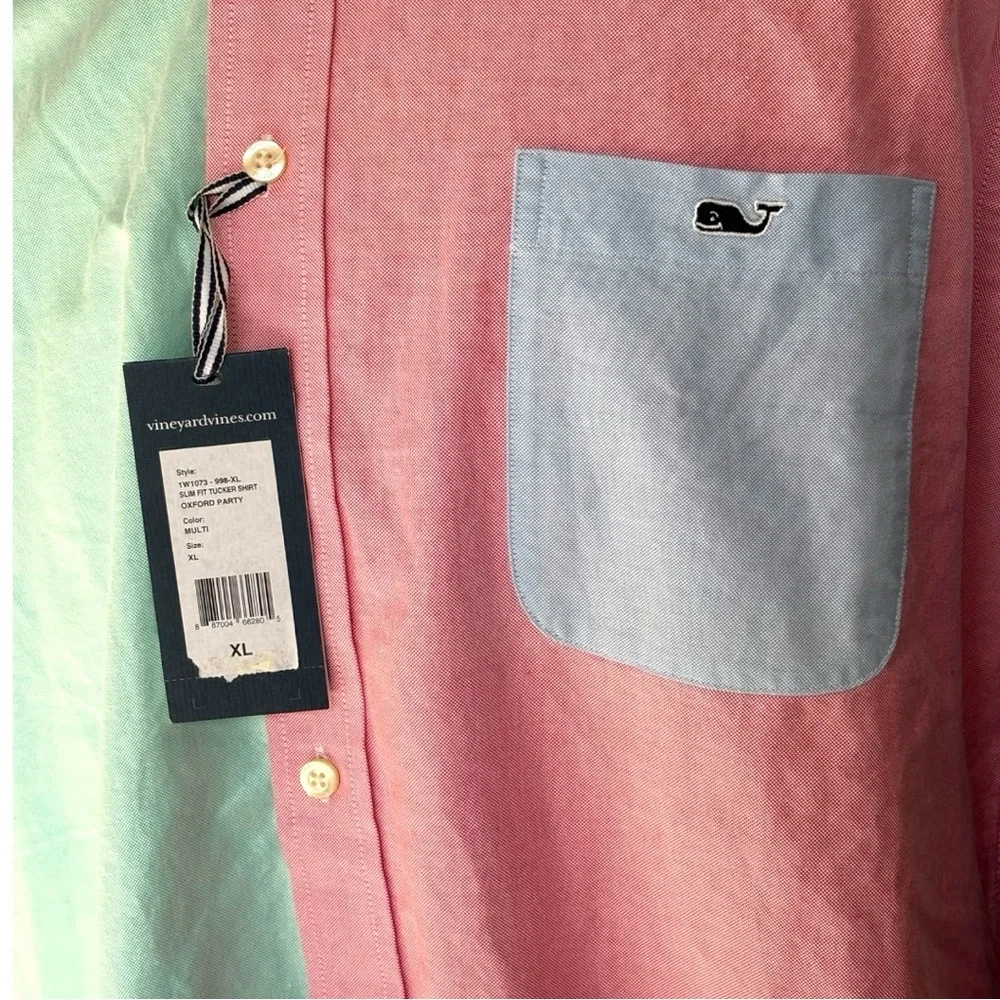 Vineyard Vines slim fit Tucker shirt Oxford Party multi colored | XL - Picture 8 of 16